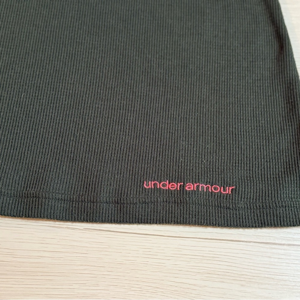 Under Armour Olive Long Sleeve with Pink Camo logo - Picture 7 of 8